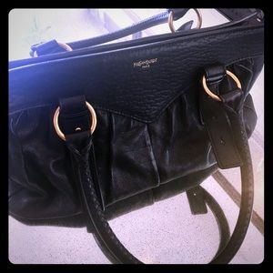 Authentic Yves Saint Laurent leather handbag